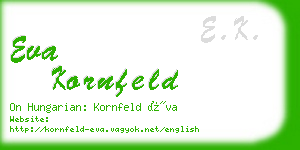 eva kornfeld business card